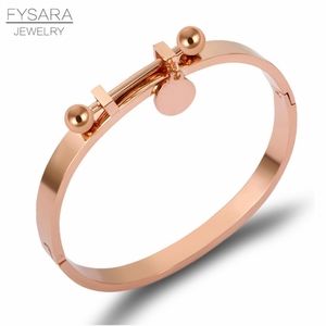 Rose Gold Hinged Bolt Bracelet